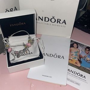 Charm gift set bracelet with bag and box